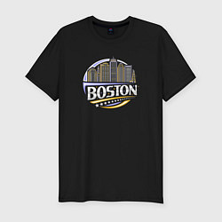 Футболка slim-fit Boston - USA, цвет: черный