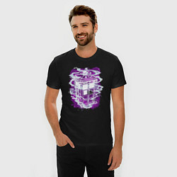 Футболка slim-fit Tardis violet, цвет: черный — фото 2