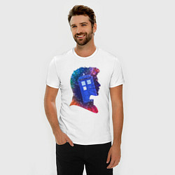 Футболка slim-fit Tardis and doctor, цвет: белый — фото 2