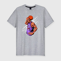 Футболка slim-fit Vince Carter dunker, цвет: меланж