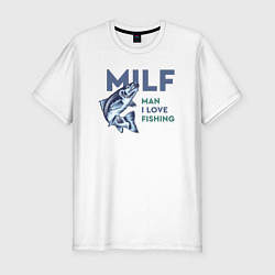 Футболка slim-fit Milf милфа, цвет: белый