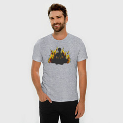 Футболка slim-fit Fire yoga, цвет: меланж — фото 2