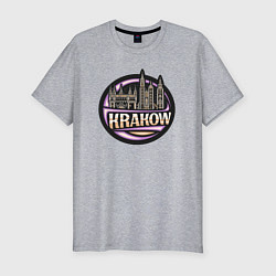 Футболка slim-fit Krakow Poland, цвет: меланж