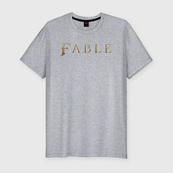 Футболка slim-fit Fable logo, цвет: меланж