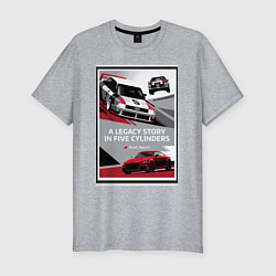 Мужская slim-футболка Audi Sport автомобиль
