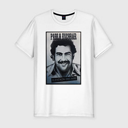Футболка slim-fit Escobar draw portrait, цвет: белый