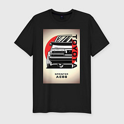 Футболка slim-fit Toyota Sprinter, цвет: черный