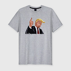 Футболка slim-fit Речь Трампа, цвет: меланж