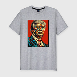 Футболка slim-fit Дональд Трамп президент, цвет: меланж