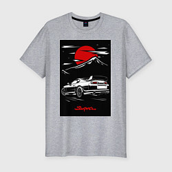 Футболка slim-fit Toyota Supra jdm гоночный, цвет: меланж