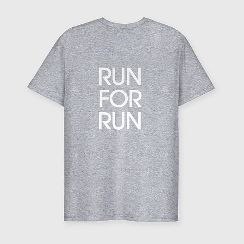 Мужская slim-футболка Run for / Меланж – фото 2