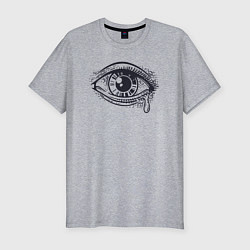 Мужская slim-футболка Плачущий глаз
