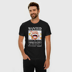 Футболка slim-fit Monkey D Luffy - wanted, цвет: черный — фото 2