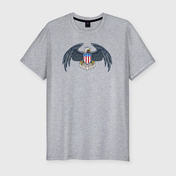 Футболка slim-fit Eagle USA, цвет: меланж