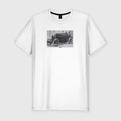 Футболка slim-fit Retro car Fiat S76, цвет: белый