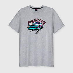 Футболка slim-fit Phonk life чёрный, цвет: меланж