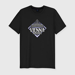 Футболка slim-fit Вена Австрия, цвет: черный