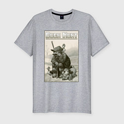 Мужская slim-футболка Duck hunt - hunter