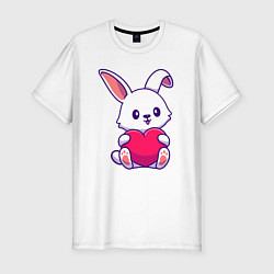 Футболка slim-fit Heart rabbit, цвет: белый