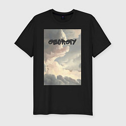 Футболка slim-fit Georgiy облака, цвет: черный