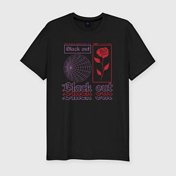 Футболка slim-fit Black out Streetwear, цвет: черный