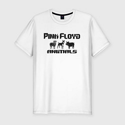 Футболка slim-fit Pink Floyd animals, цвет: белый