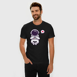 Футболка slim-fit Astronaut love, цвет: черный — фото 2