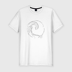 Футболка slim-fit Лого ксеноморф, цвет: белый
