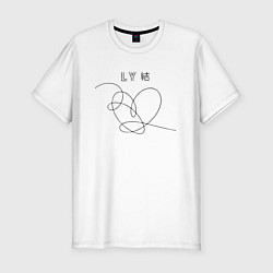 Футболка slim-fit BTS Love, цвет: белый