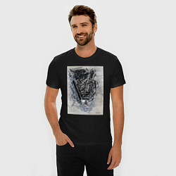 Футболка slim-fit Абстрактная графика Blue, цвет: черный — фото 2