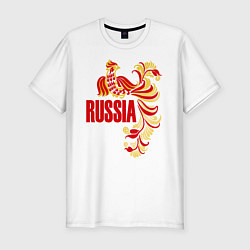 Футболка slim-fit Russia, цвет: белый