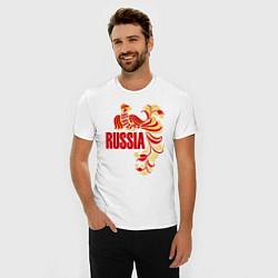 Футболка slim-fit Russia, цвет: белый — фото 2