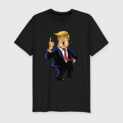 Футболка slim-fit Злой Трамп, цвет: черный