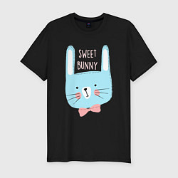 Футболка slim-fit Sweet bunny, цвет: черный