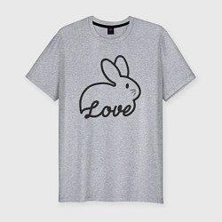 Футболка slim-fit Bunny lover, цвет: меланж