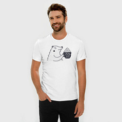 Футболка slim-fit Крепкий как мой кофе, цвет: белый — фото 2
