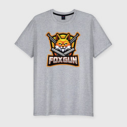 Футболка slim-fit Fox gun, цвет: меланж