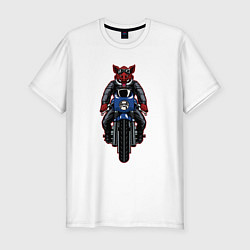 Футболка slim-fit Кабан байкер, цвет: белый
