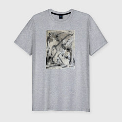 Мужская slim-футболка Abstract painting