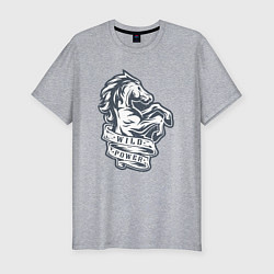 Футболка slim-fit Мустанг - дикая энергия, цвет: меланж