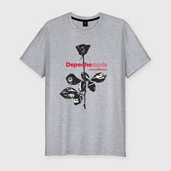 Футболка slim-fit Depeche Mode - Violator black rose, цвет: меланж