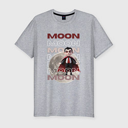 Мужская slim-футболка Вампир на луне