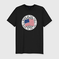 Футболка slim-fit Made in the USA, цвет: черный