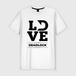 Футболка slim-fit Deadlock love classic, цвет: белый