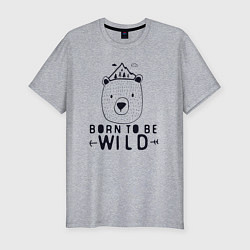 Футболка slim-fit Wild bear, цвет: меланж