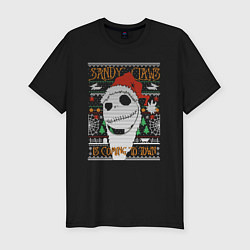 Футболка slim-fit Sandy claws is coming to town, цвет: черный