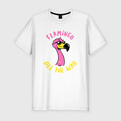 Футболка slim-fit Flamingo all the way, цвет: белый