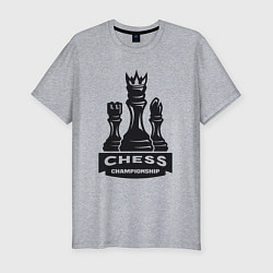 Мужская slim-футболка Chess championship