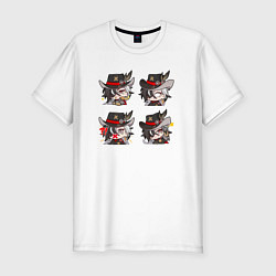 Мужская slim-футболка Бутхилл стикеры