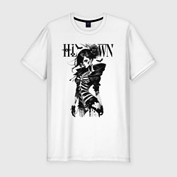 Футболка slim-fit Обворожительная ведьма - хэллоуин, цвет: белый